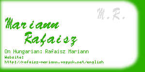 mariann rafaisz business card